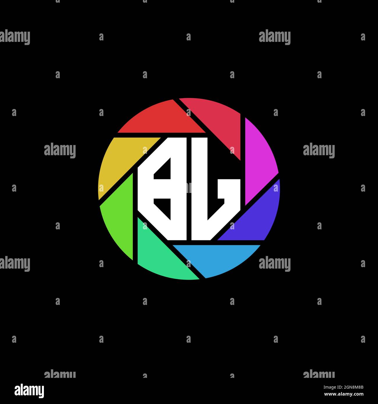 BJ Initial ESport gaming logo. Modern head Skull shape template vector logo Stock Vector