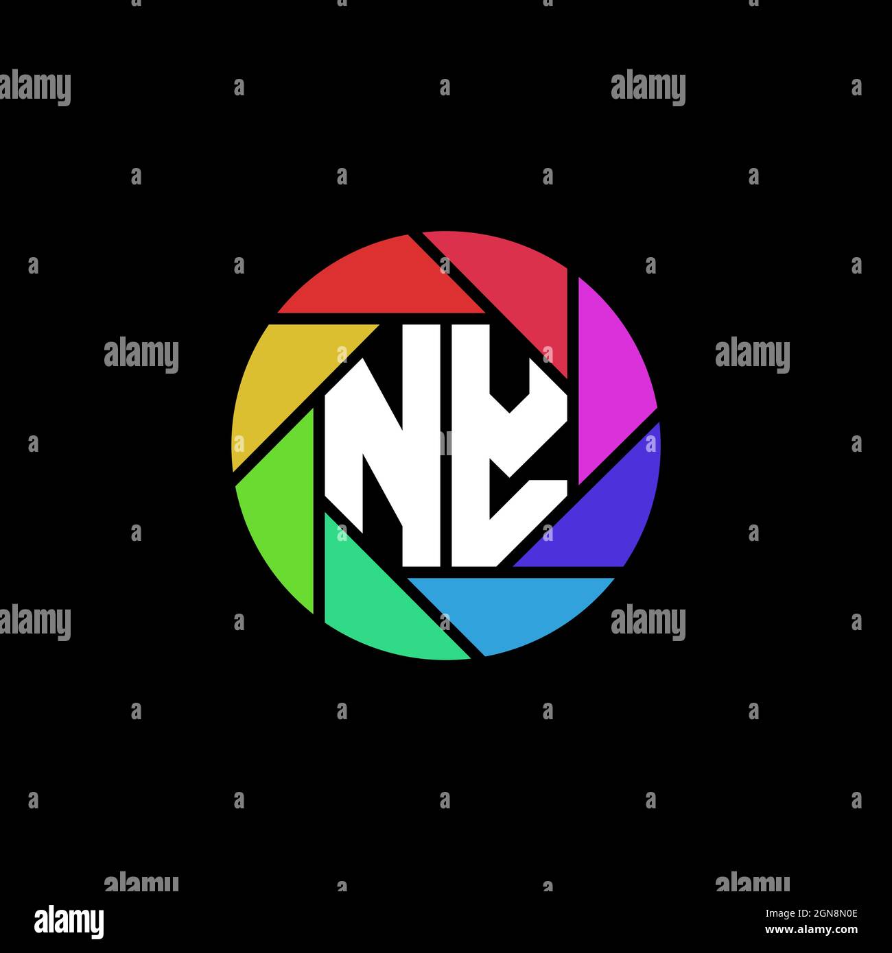 NY Initial ESport gaming logo. Modern head Skull shape template vector logo Stock Vector