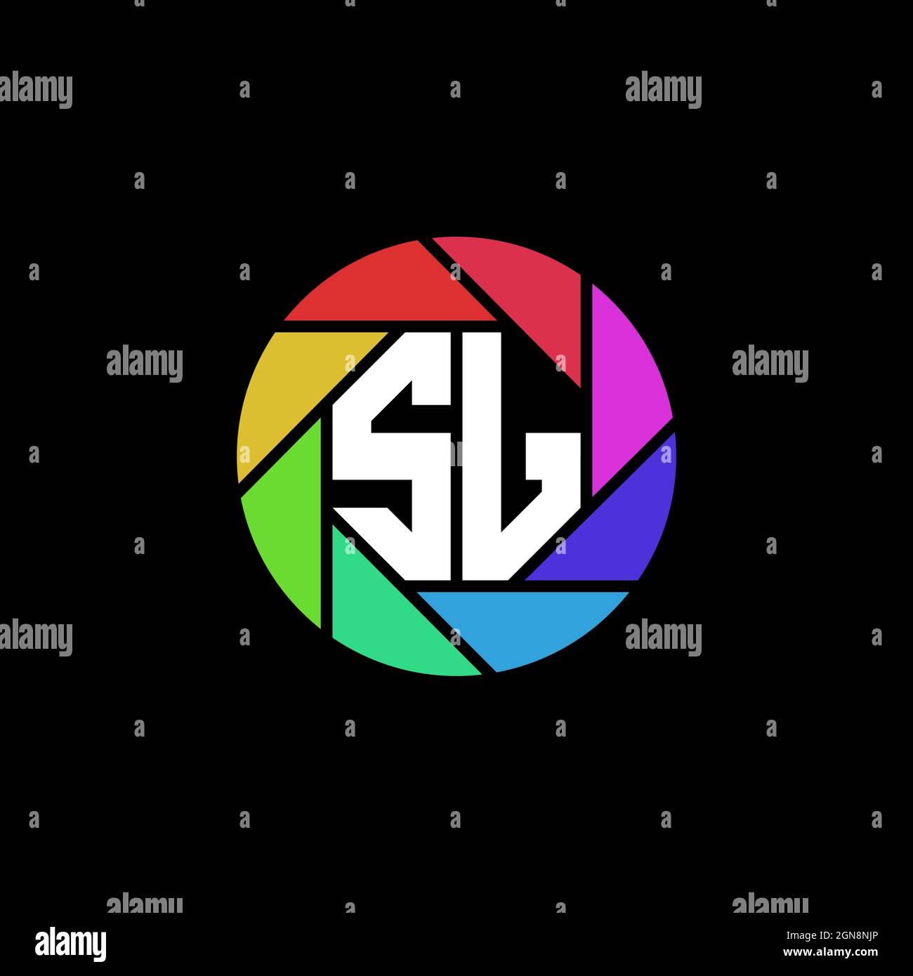 SJ Initial ESport gaming logo. Modern head Skull shape template vector logo Stock Vector