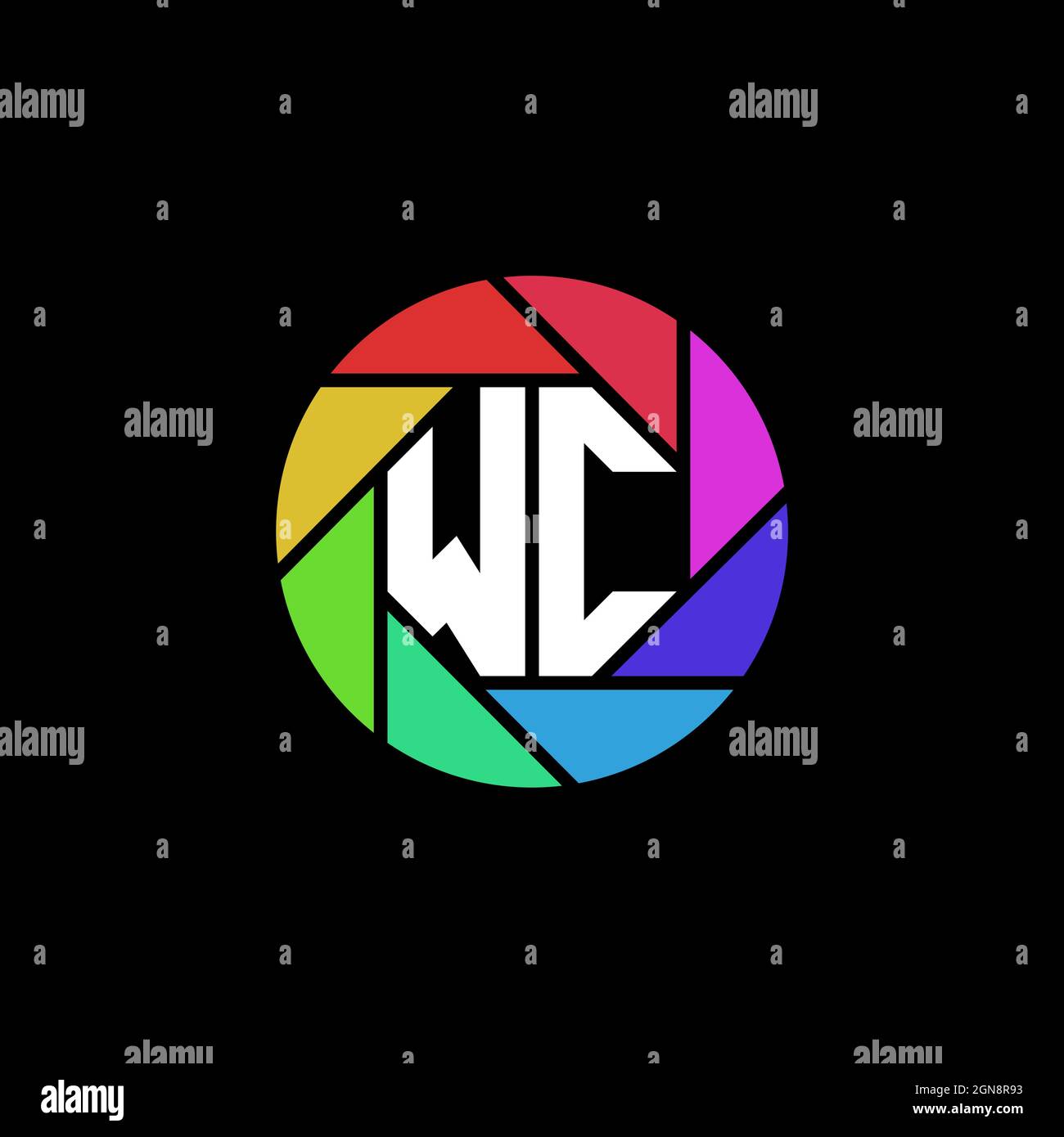 WC Initial ESport gaming logo. Modern head Skull shape template vector logo Stock Vector