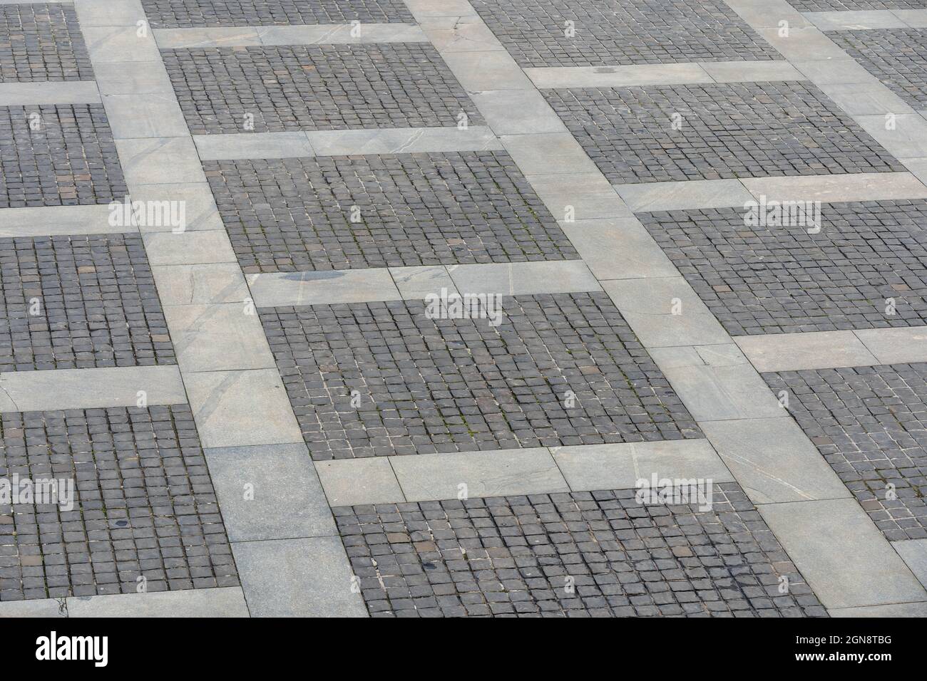 Facing gray tiles as a vintage background Stock Photo