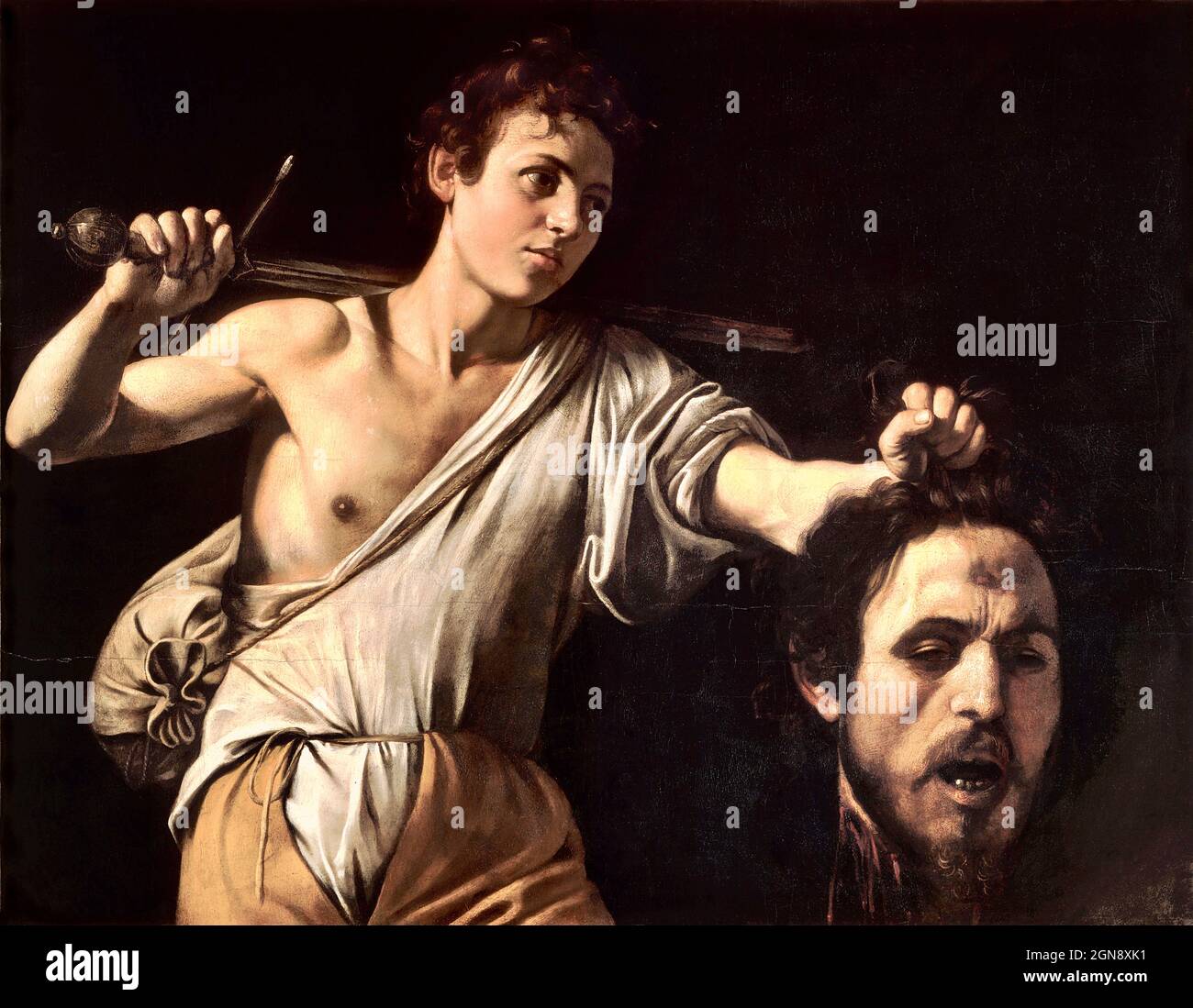 Caravaggio - David and Goliath Stock Photo