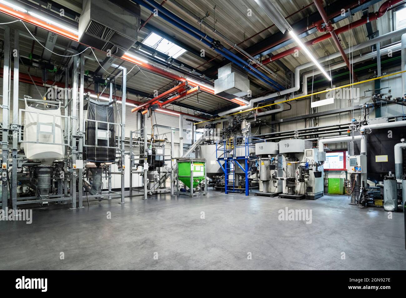 Manufacturing machines at paint industry Stock Photo Alamy