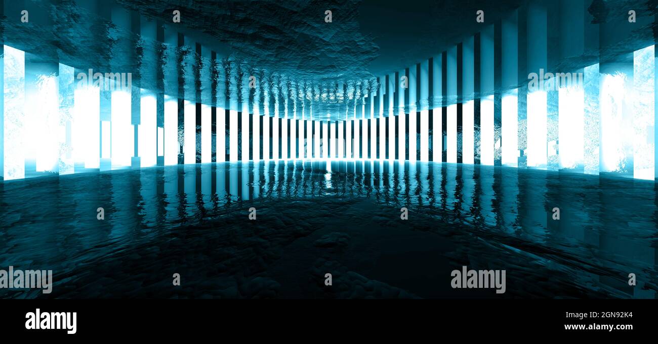 Abstract architecture design. Interior concept. Minimal modern ...