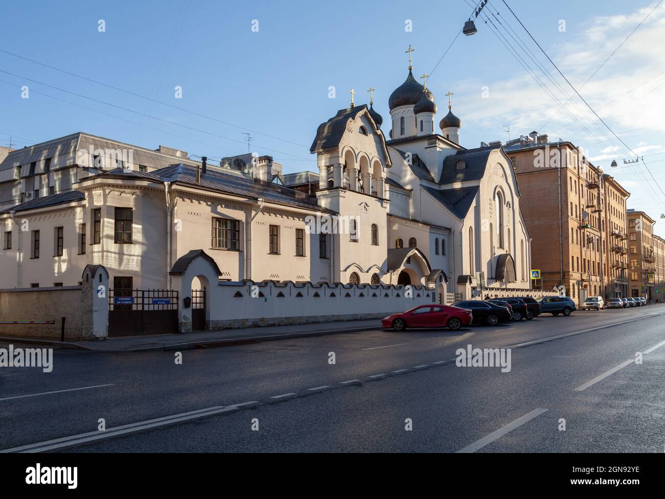 The Church of Our Lady of the Sign of Old Believers (of the New-Pomorian Confession), Tverskaya street, Saint Petersburg, Russia. Stock Photo