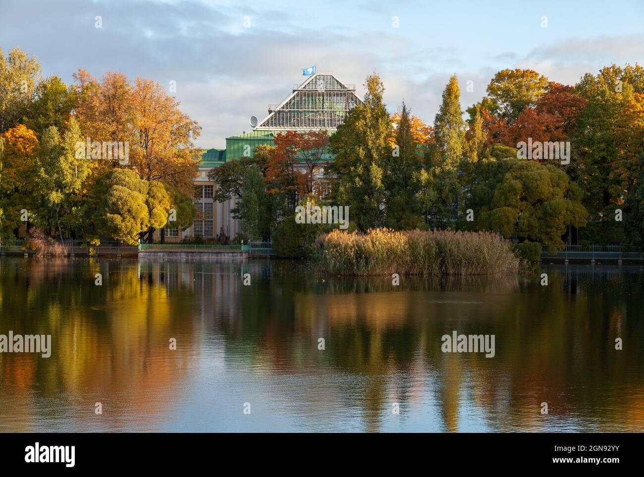 Tauride Palace in Tauride Garden, Saint Petersburg, Russia. Stock Photo