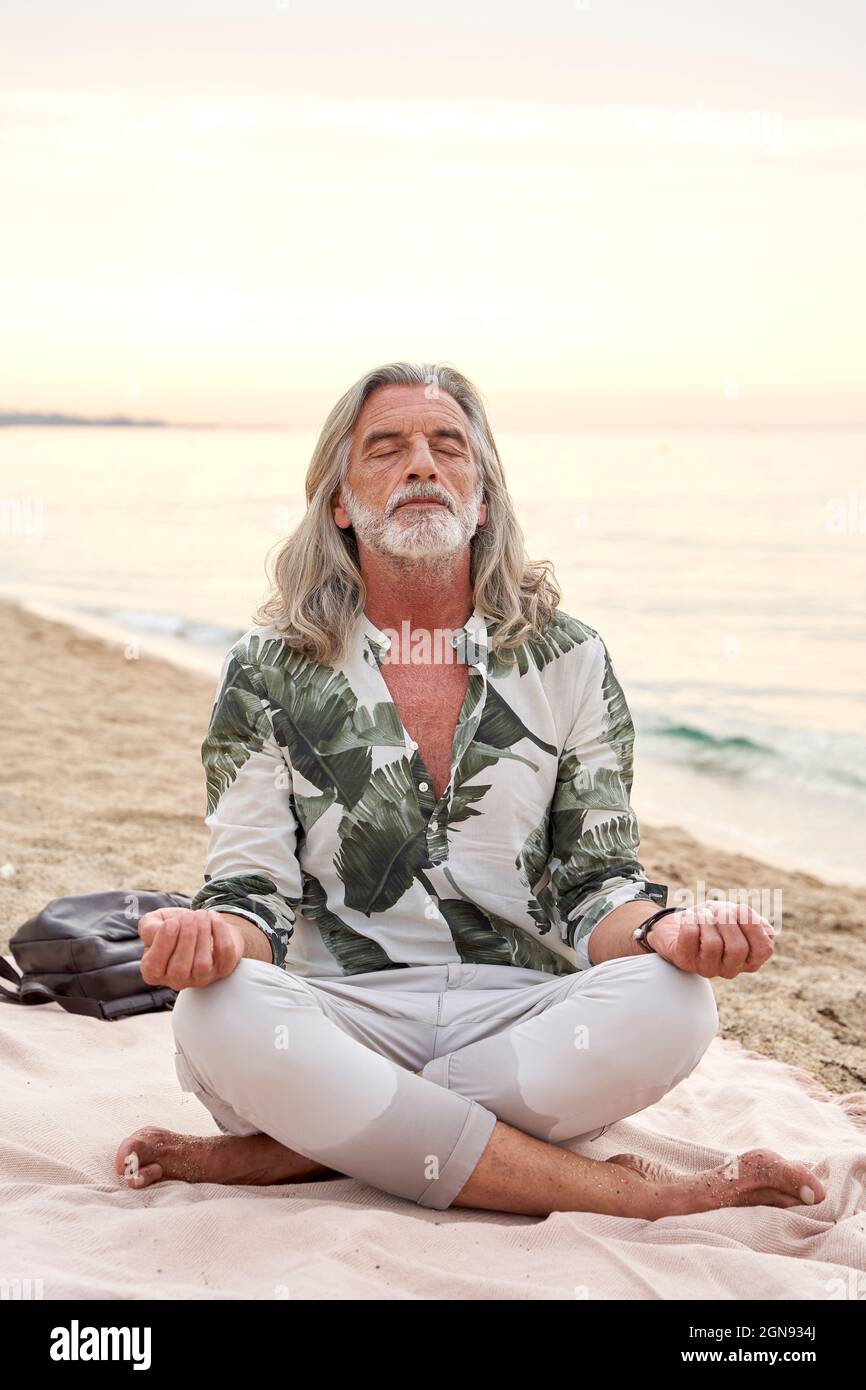 Gray hair man hi-res stock photography and images - Alamy