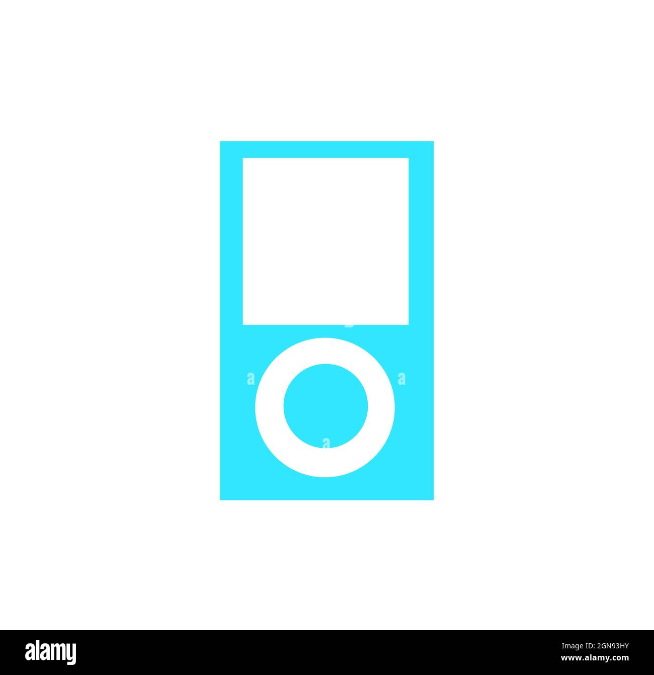 Music player icon isolated on white background, MP4 player vector design Stock Vector
