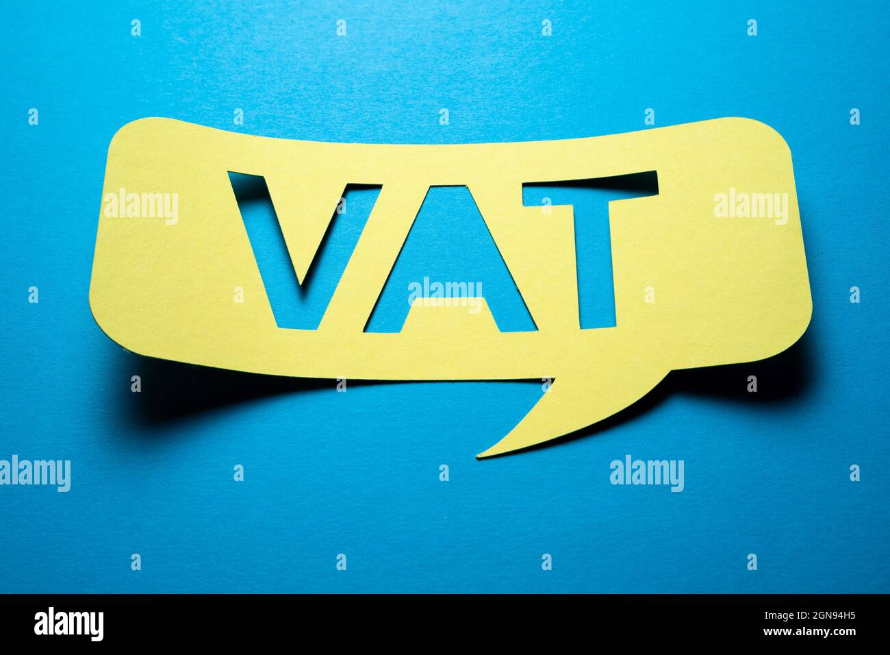 VAT Tax Rate Concept Speech Bubble Sign Stock Photo