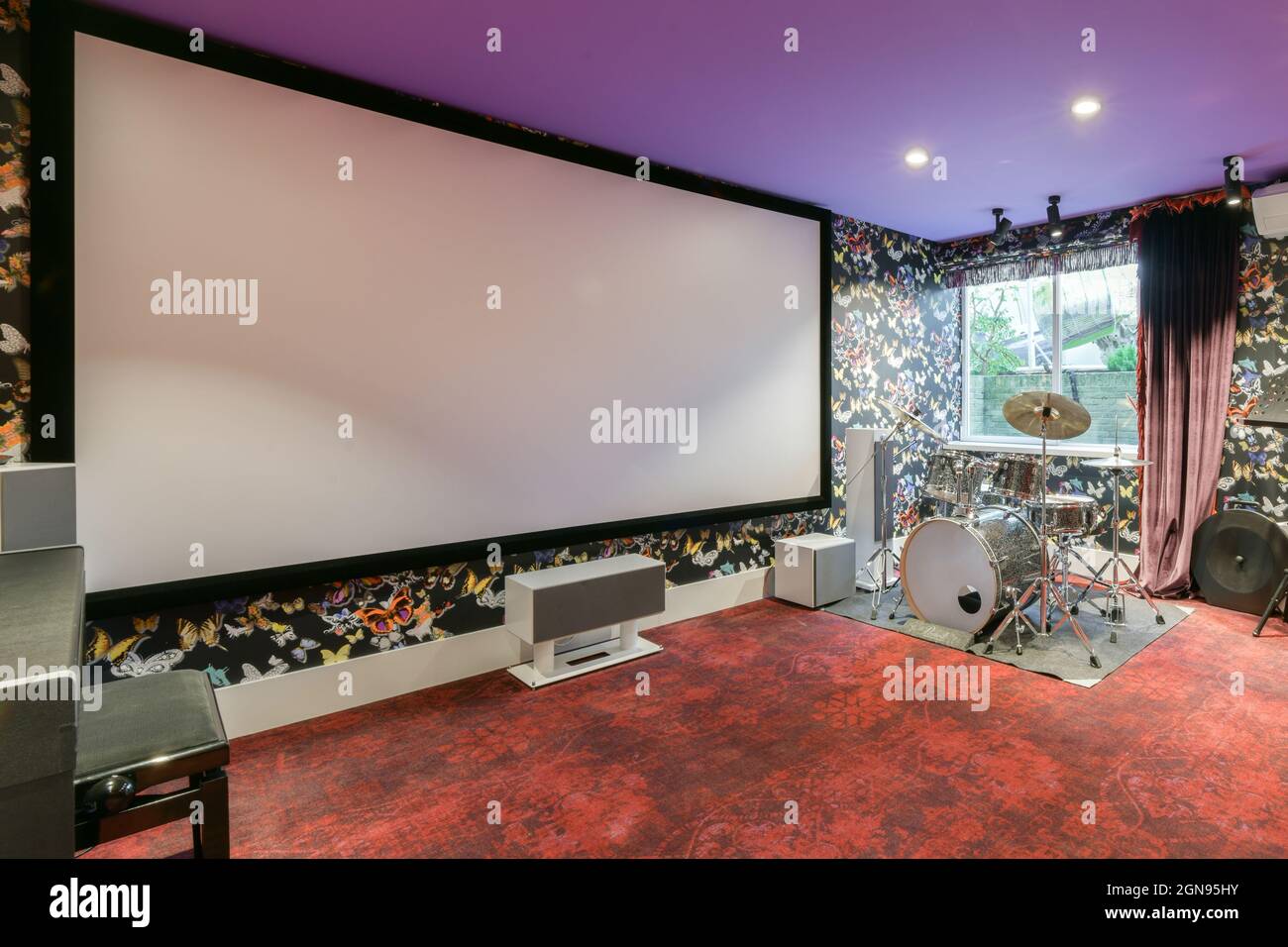 Private home cinema interior design Stock Photo