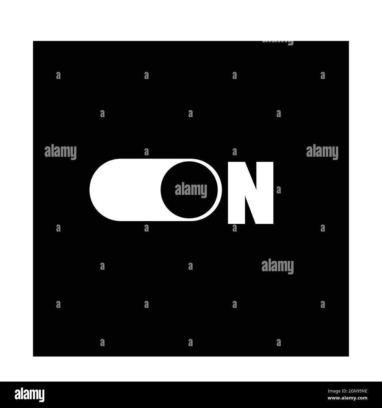 On creative logo isolated on black background, on logo Stock Vector