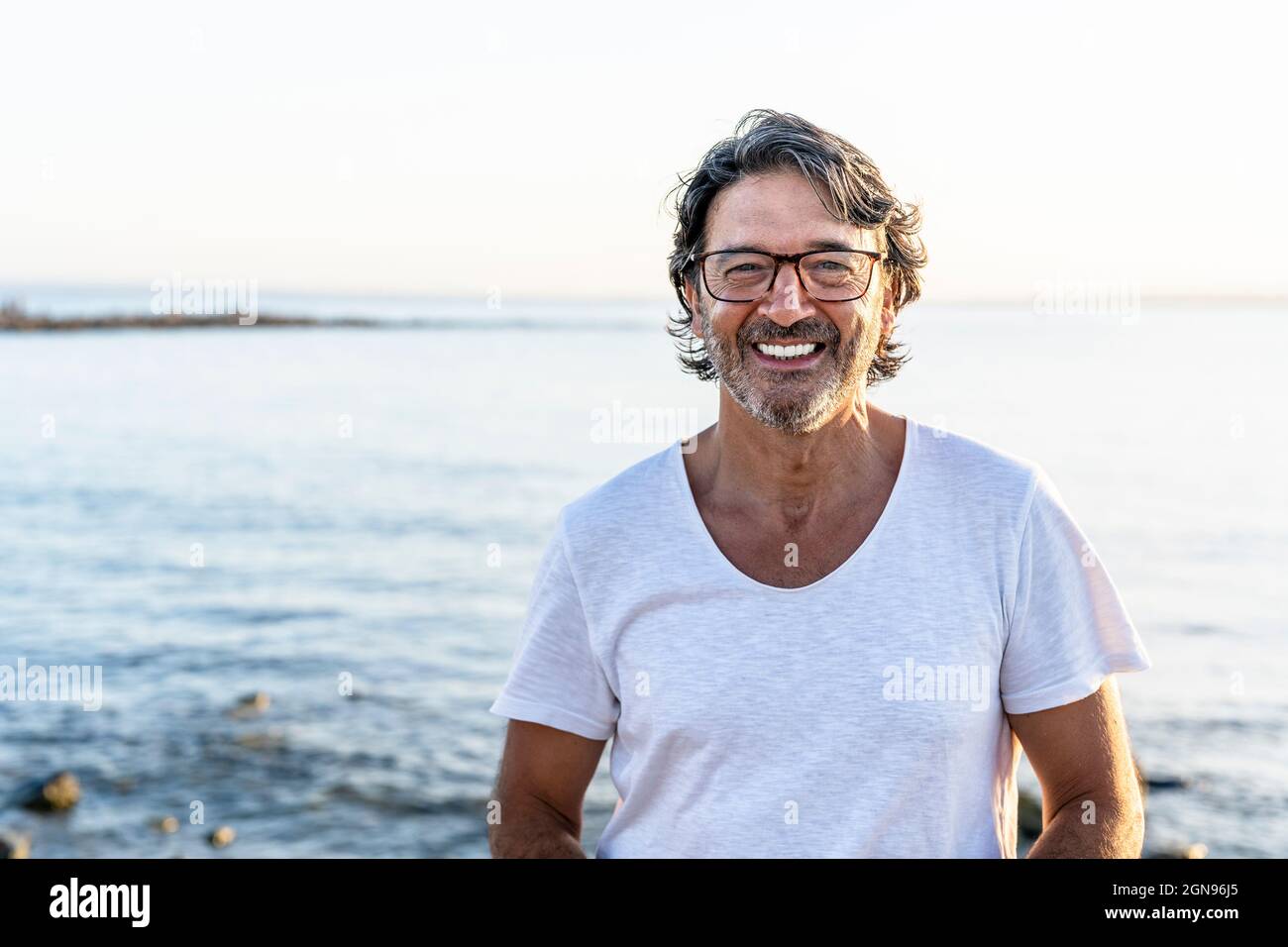 Happy mature european man hi-res stock photography and images - Alamy