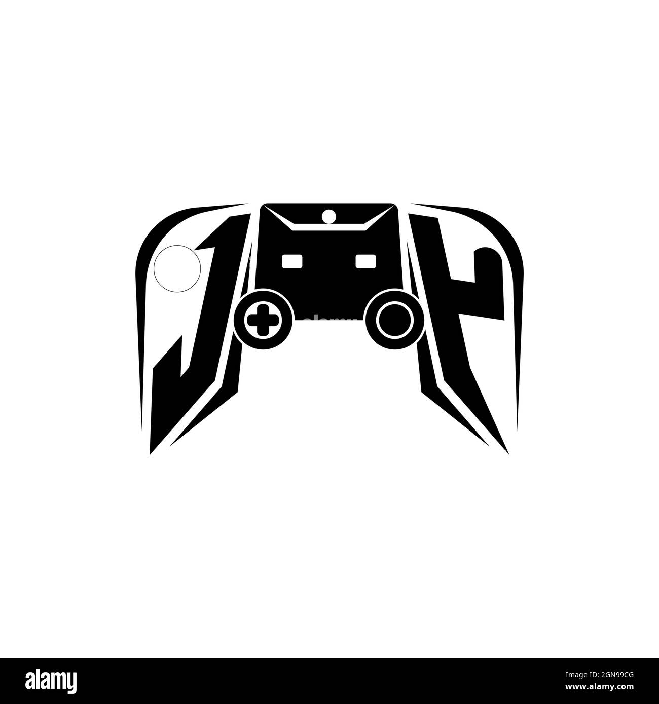 JY Initial ESport gaming logo. Game console shape style vector template Stock Vector