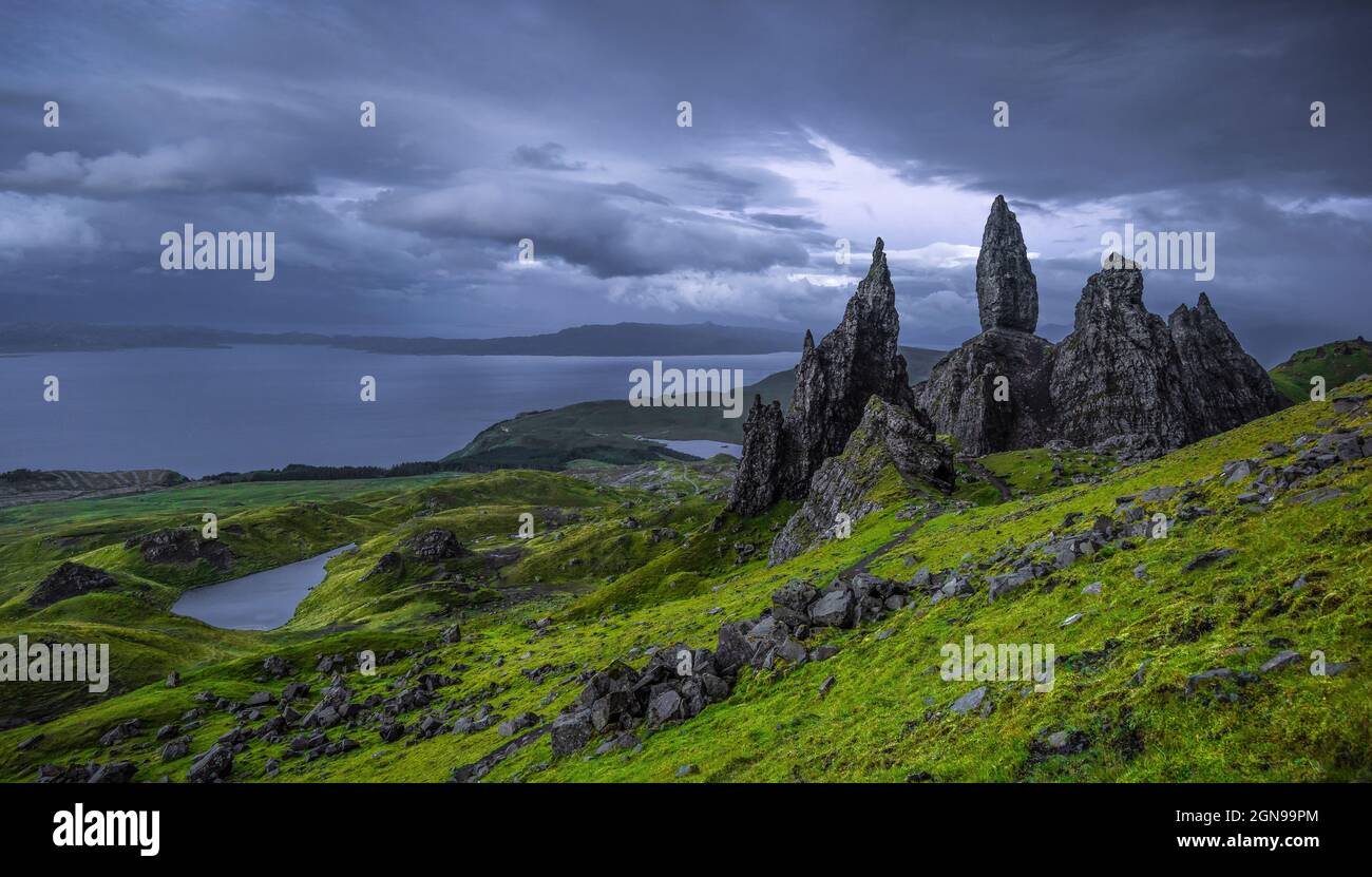 beautiful photograph of a rock formations by the sea Stock Photo - Alamy
