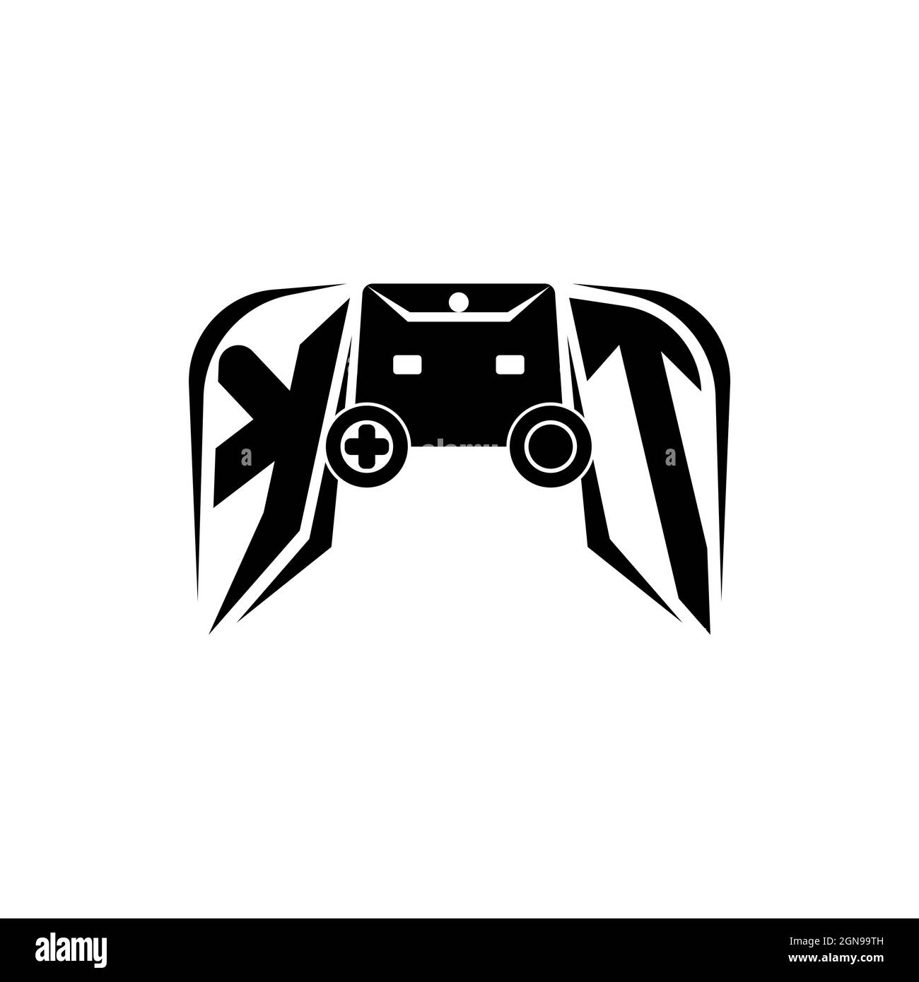 KT Initial ESport gaming logo. Game console shape style vector template Stock Vector