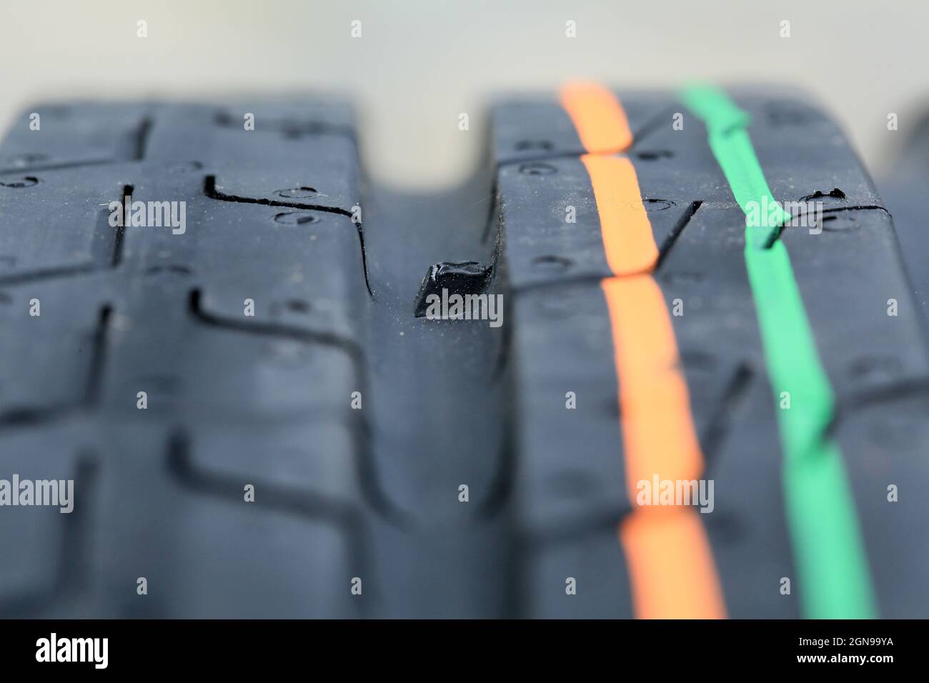 A new summer tire for a passenger car with tires strips Stock Photo Alamy