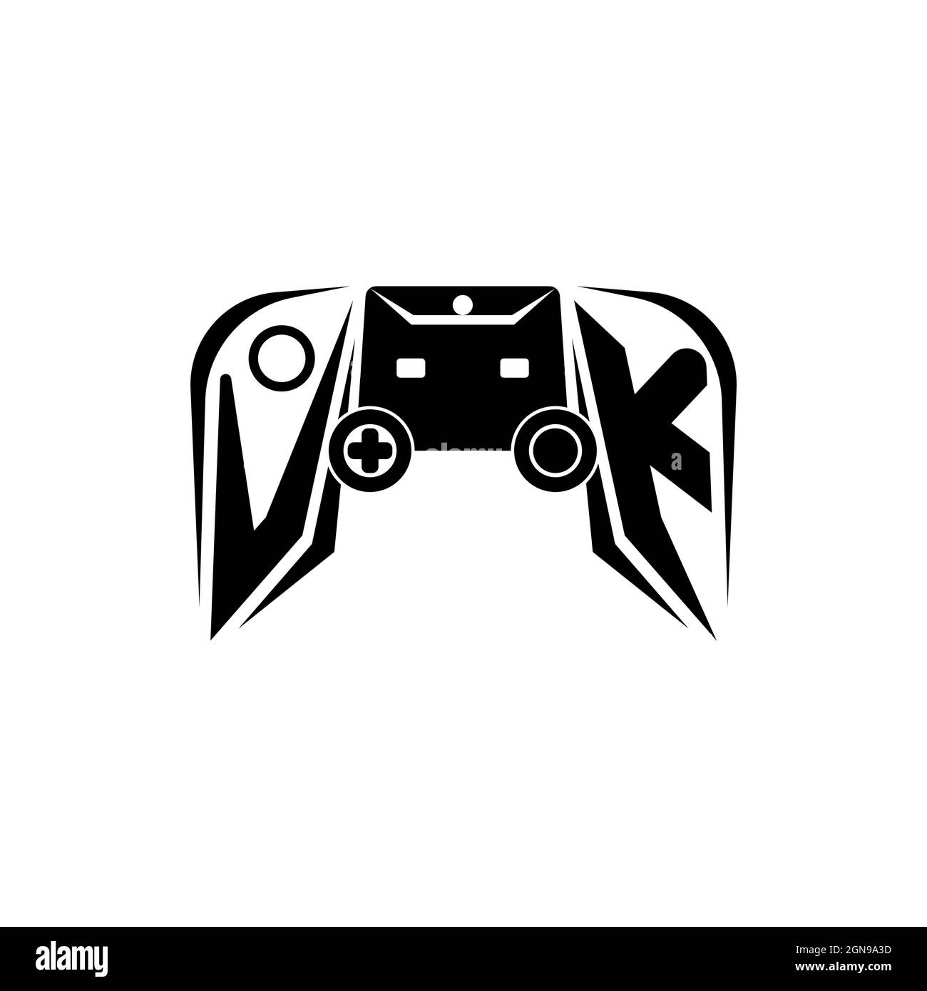 VK Initial ESport gaming logo. Game console shape style vector template  Stock Vector Image & Art - Alamy
