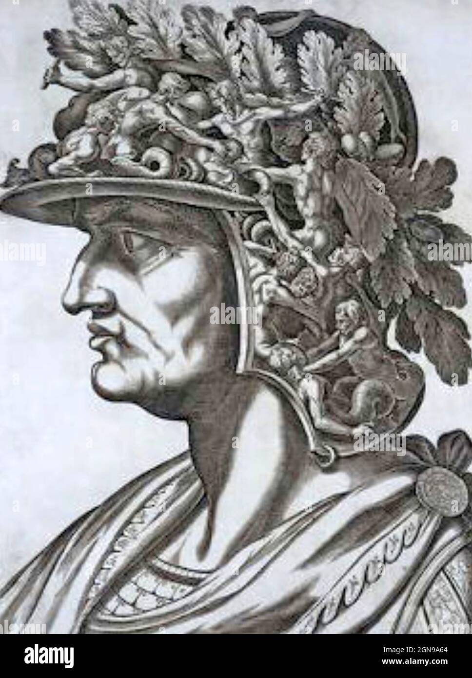 CALIGULA (12-41 AD) Medieval portrait of the third Roman Emperor. Stock Photo