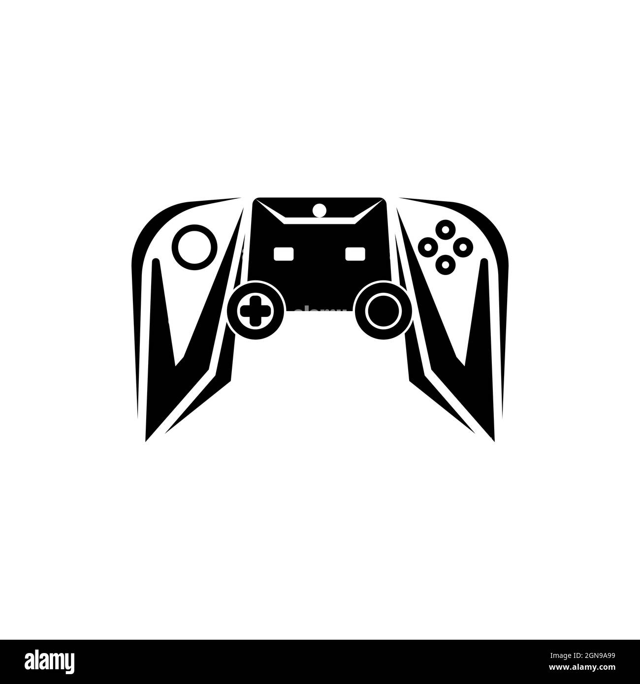 Blue Ninja Gaming With Joystick Logo Icon PNG Transparent