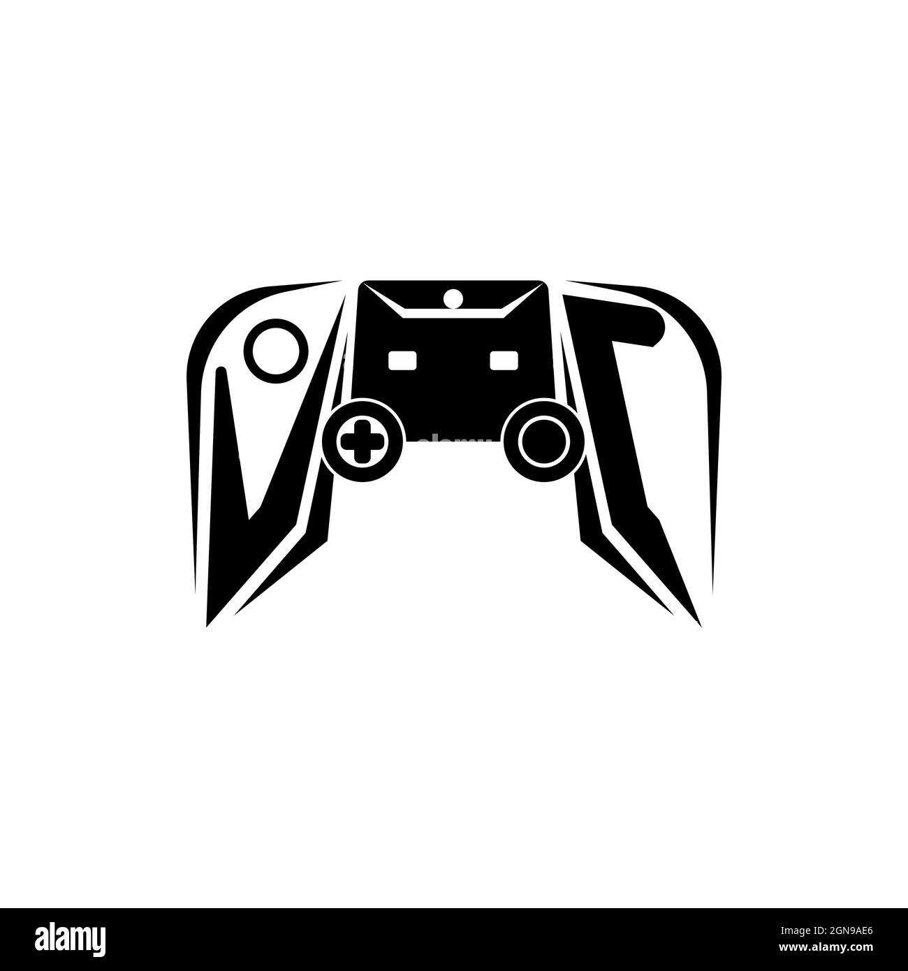 VC Initial ESport gaming logo. Game console shape style vector template Stock Vector