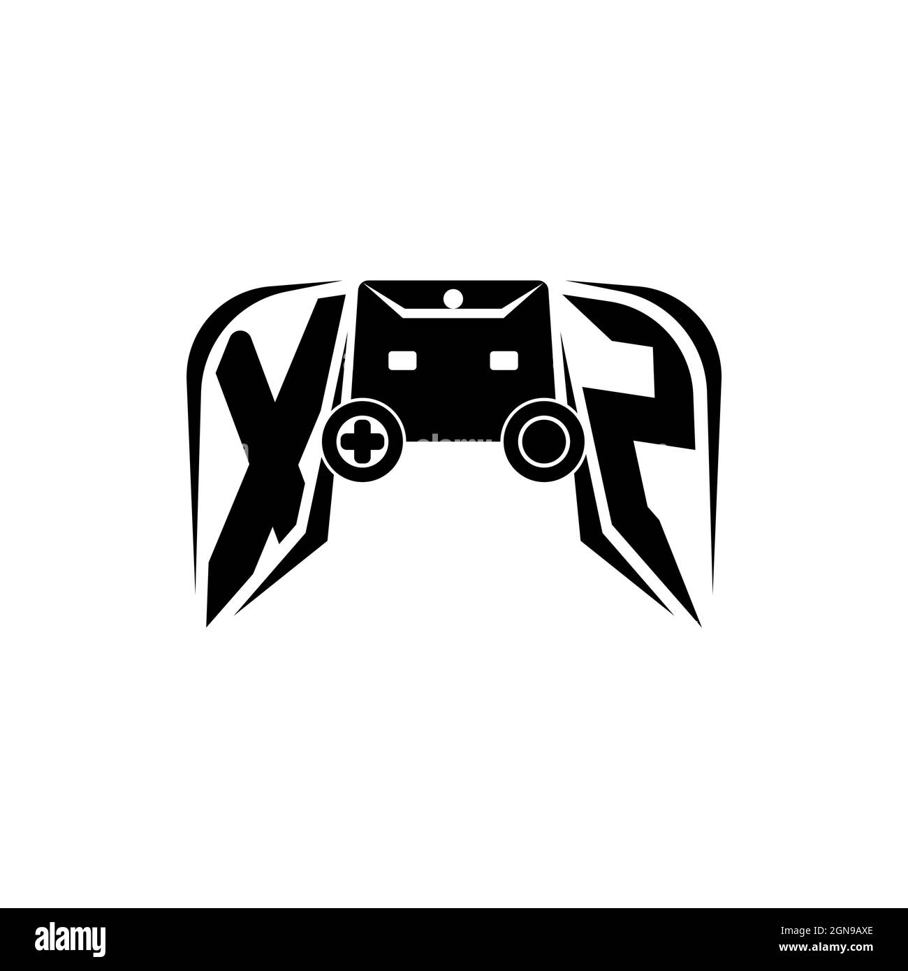 XZ Initial ESport gaming logo. Game console shape style vector template Stock Vector