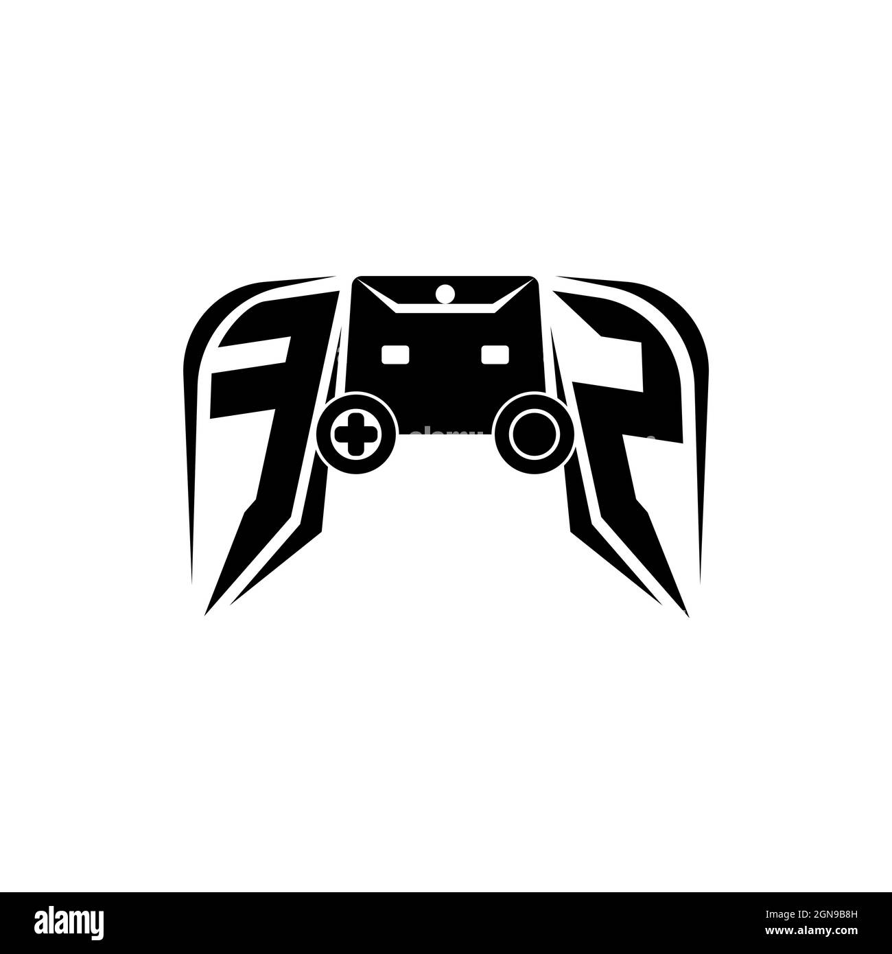 FZ Initial ESport gaming logo. Game console shape style vector template Stock Vector