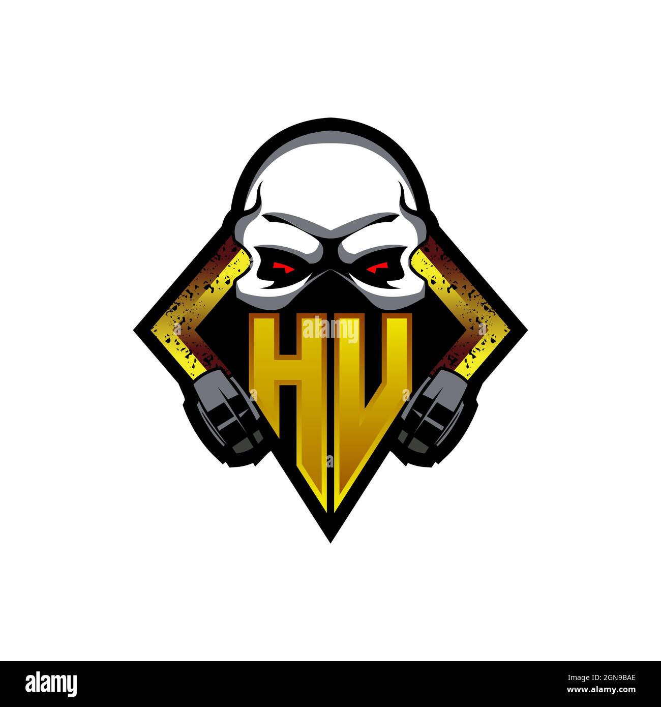 RB Initial ESport gaming logo. Game console shape style vector template Stock Vector