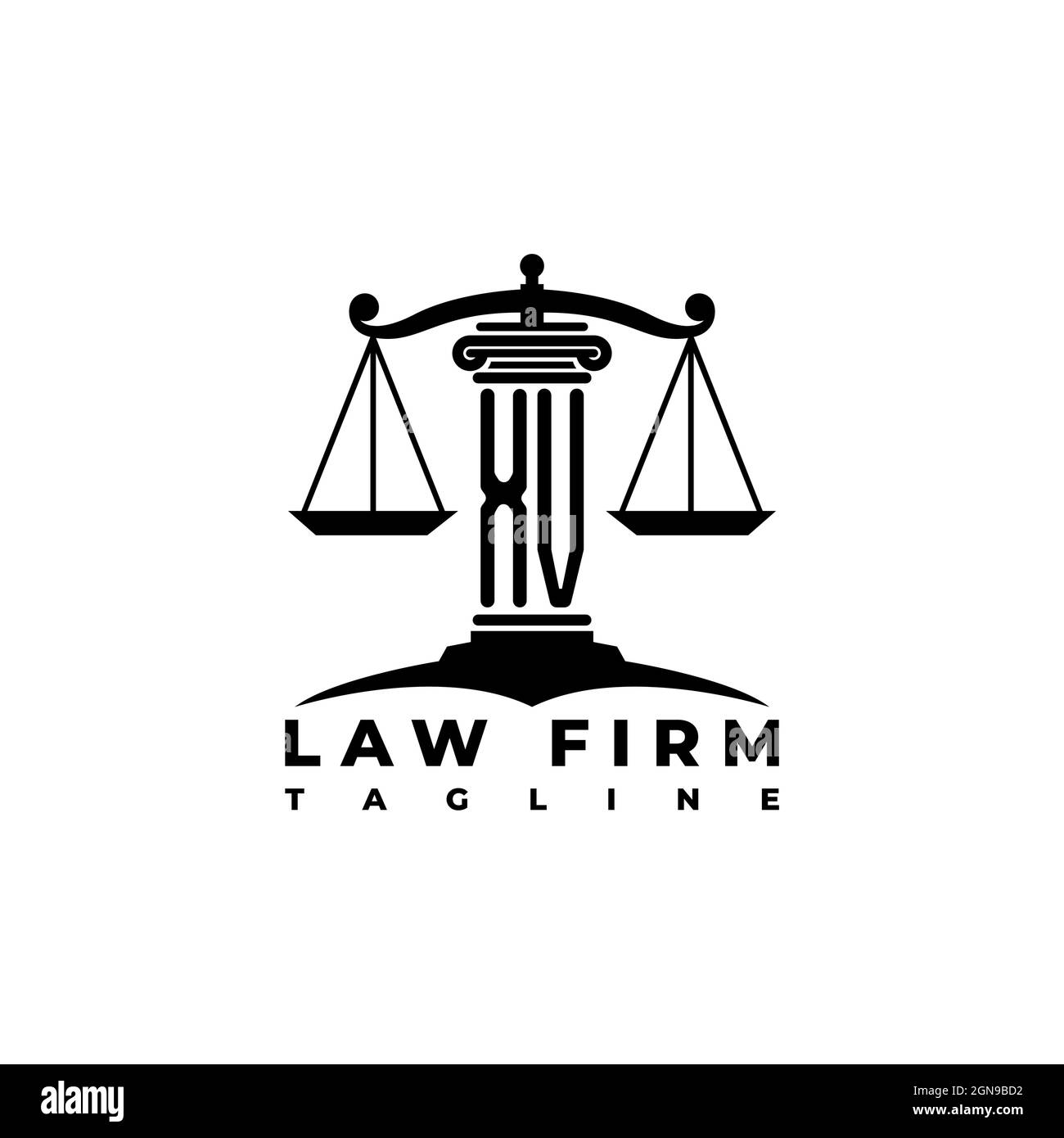 XV Monogram Logo Letter Pillars Geometric shape style vector, Law Firm ...