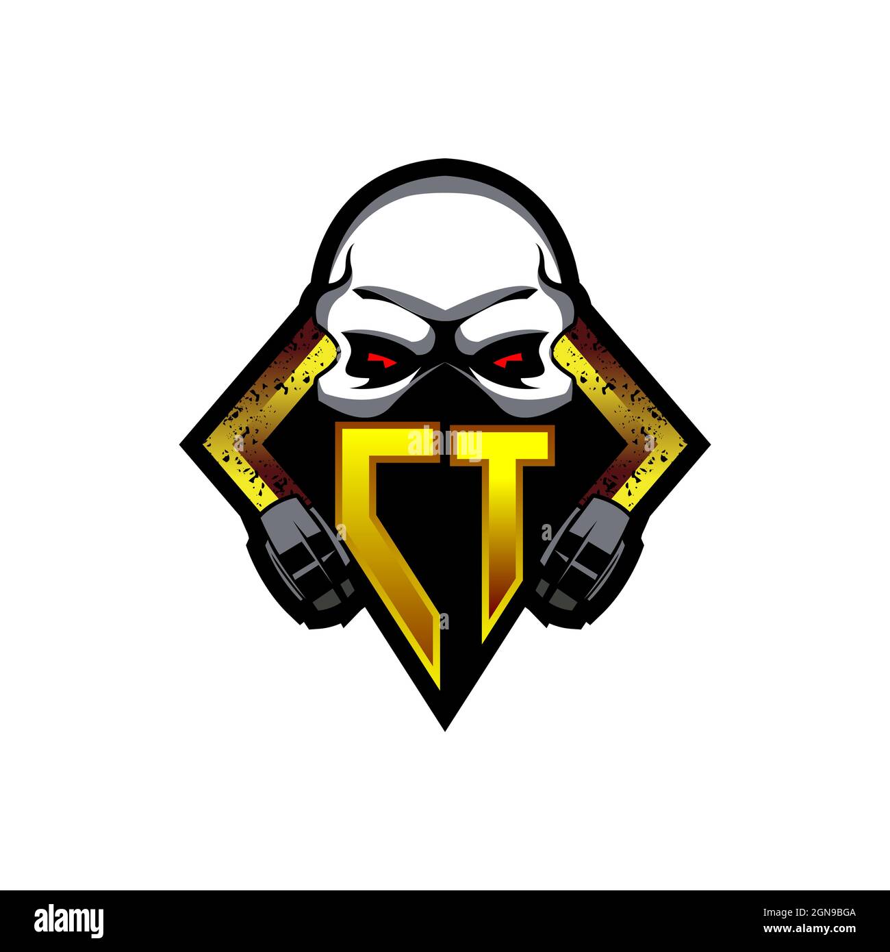 EV Initial ESport gaming logo. Game console shape style vector template Stock Vector