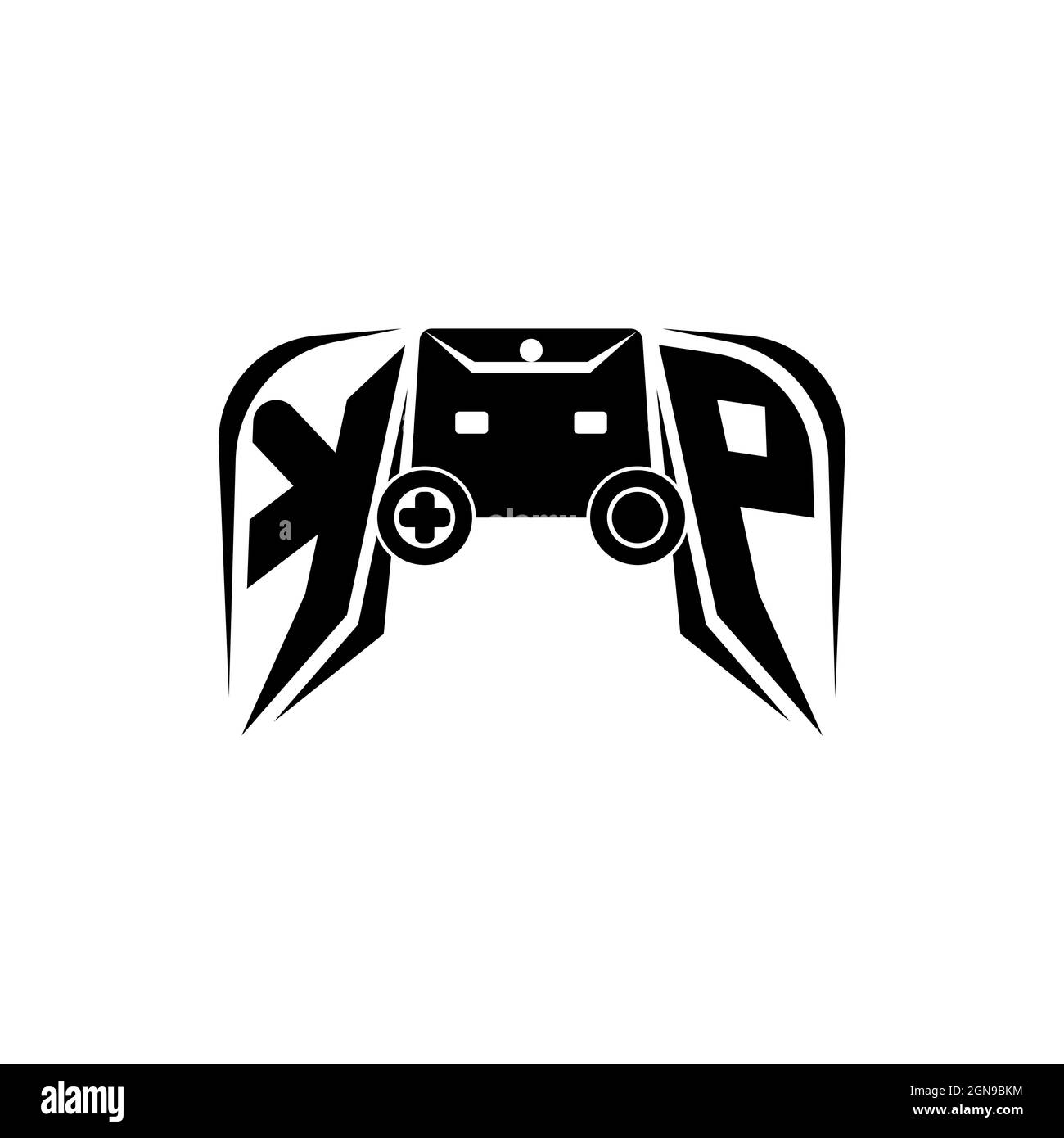 KP Initial ESport gaming logo. Game console shape style vector template  Stock Vector Image & Art - Alamy