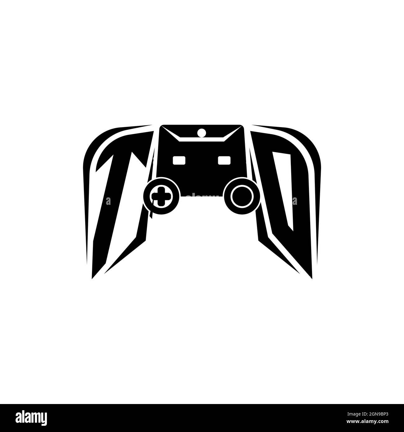 TO Initial ESport gaming logo. Game console shape style vector template Stock Vector