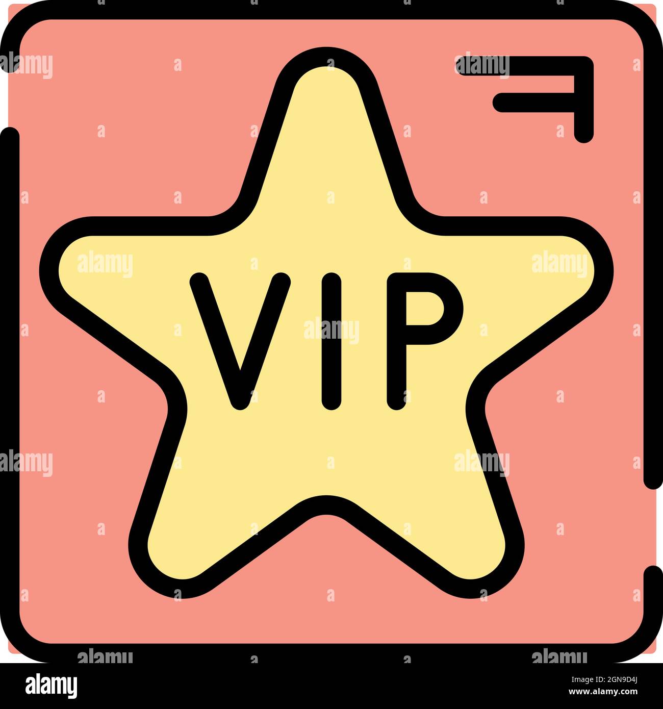 Vip Star Icon Outline Vip Star Vector Icon Color Flat Isolated Stock Vector Image Art Alamy
