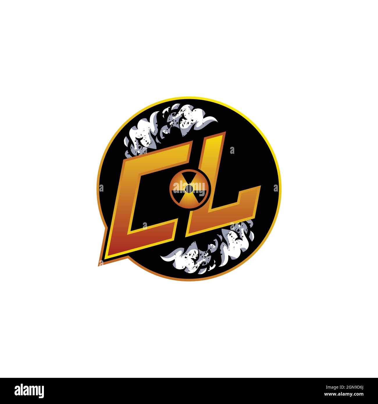 CK Logo monogram with Skull Shape designs template vector icon modern Stock Vector