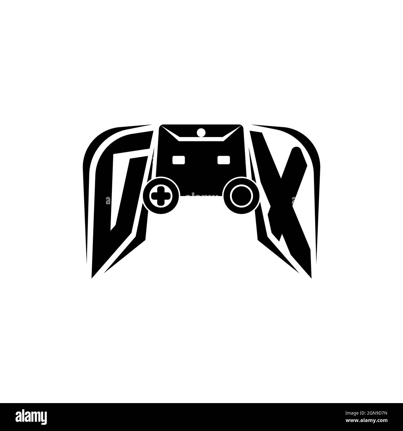 Gaming logo Black and White Stock Photos & Images - Alamy