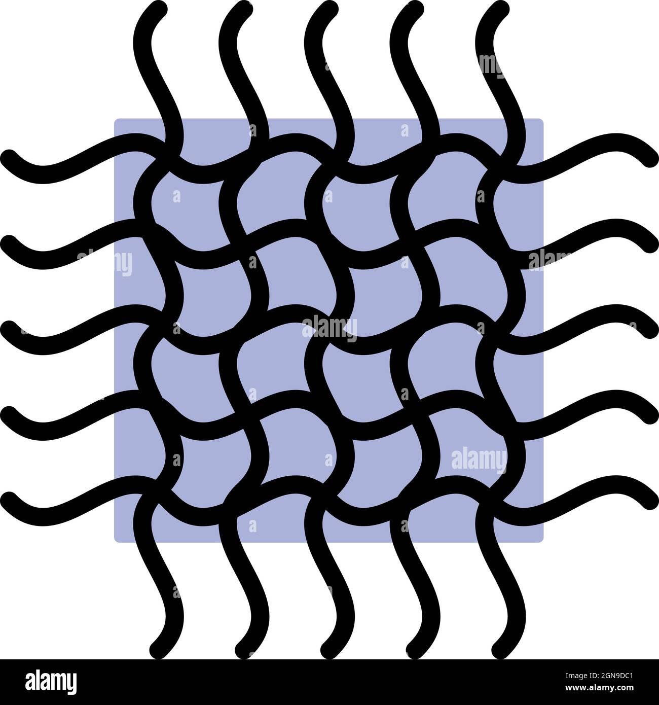 Industry textile icon. Outline industry textile vector icon color flat ...