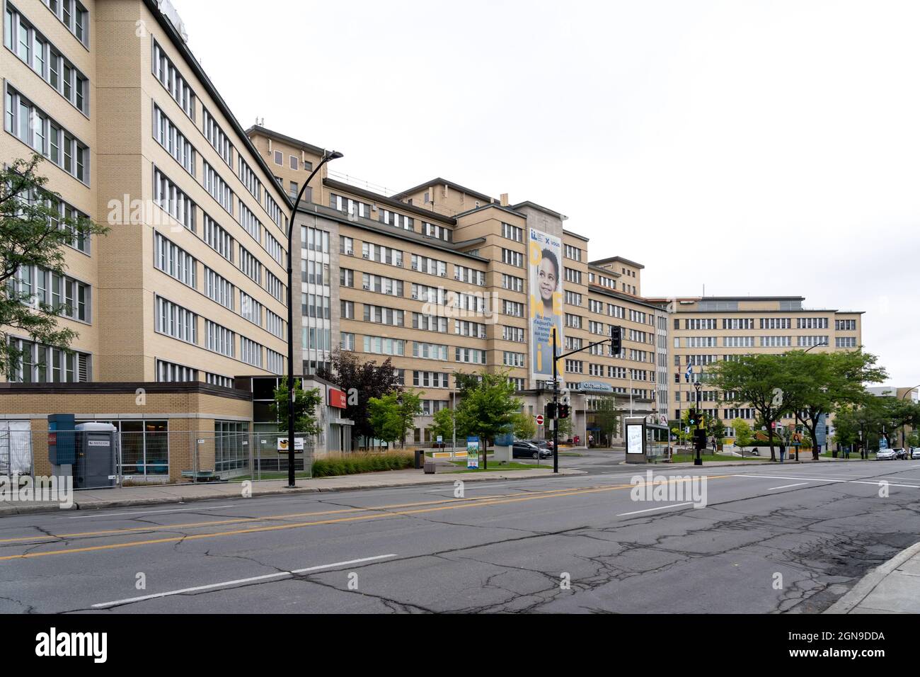 Montreal, QC, Canada September 6, 2021 Main entrance of CHU Sainte