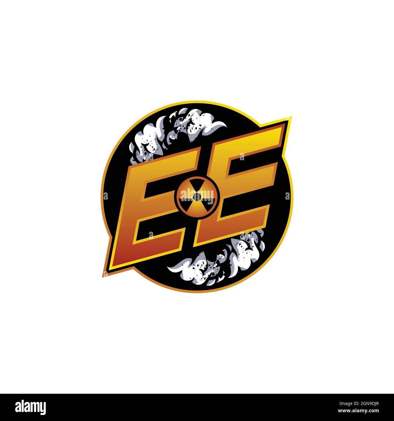 FF Logo monogram with Skull Shape designs template vector icon modern Stock Vector