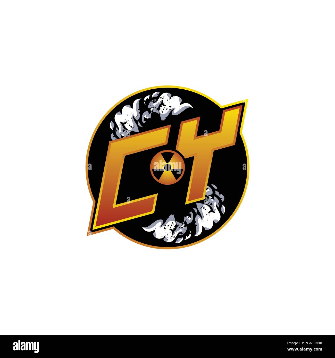 CZ Logo monogram with Skull Shape designs template vector icon modern Stock Vector