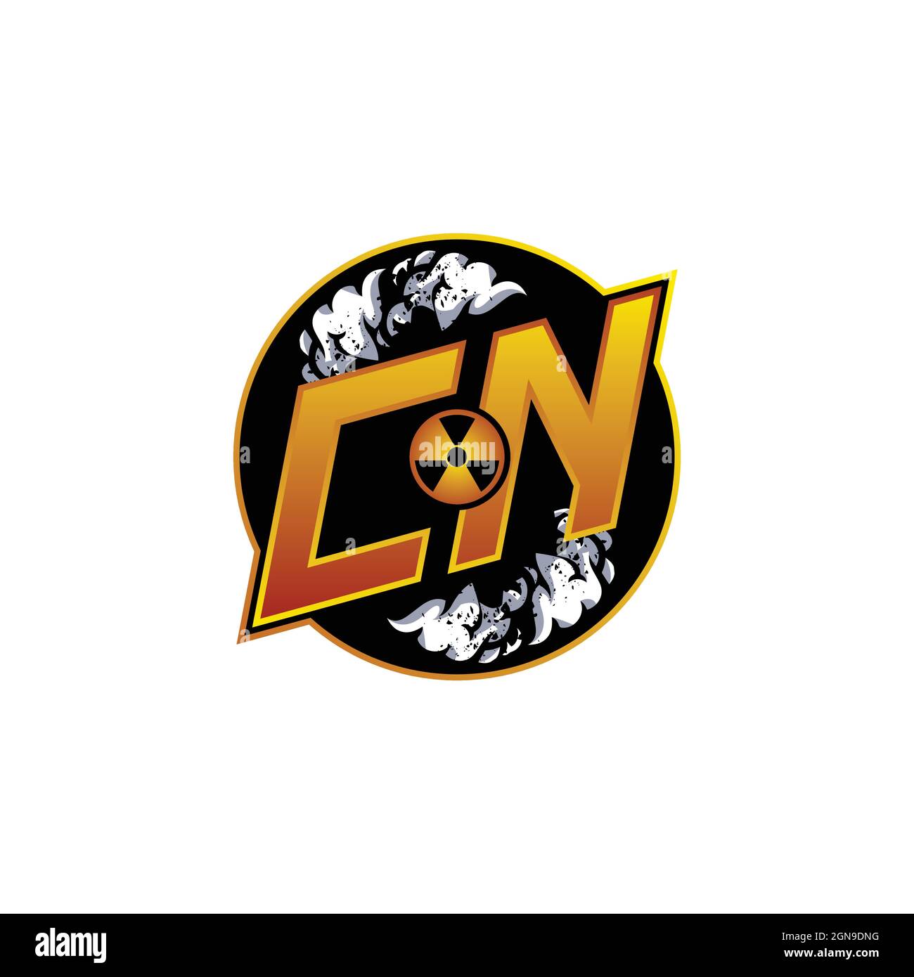 CM Logo monogram with Skull Shape designs template vector icon modern Stock Vector