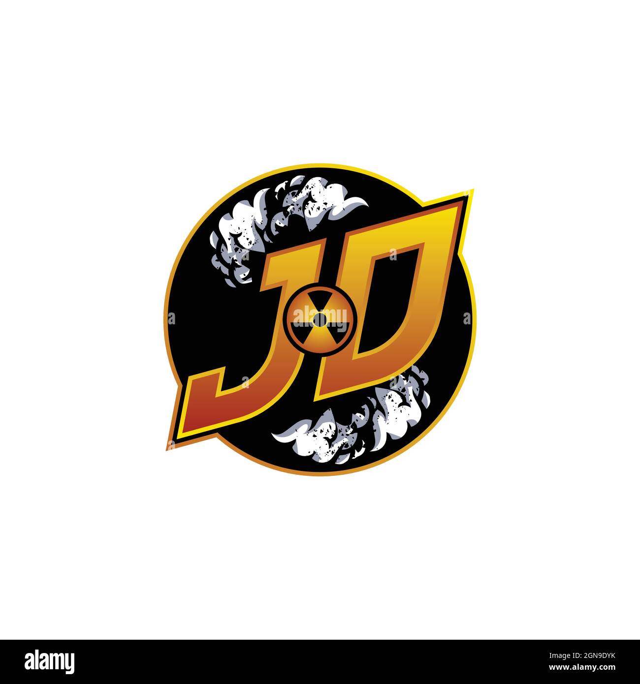IF Logo monogram with Skull Shape designs template vector icon modern Stock Vector