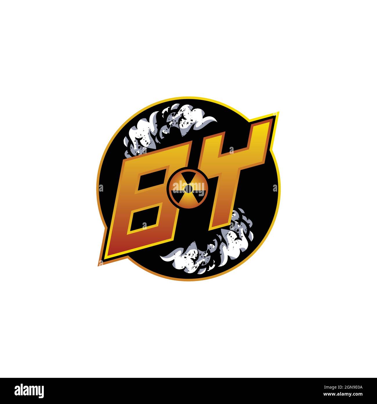 BZ Logo monogram with Skull Shape designs template vector icon modern Stock Vector