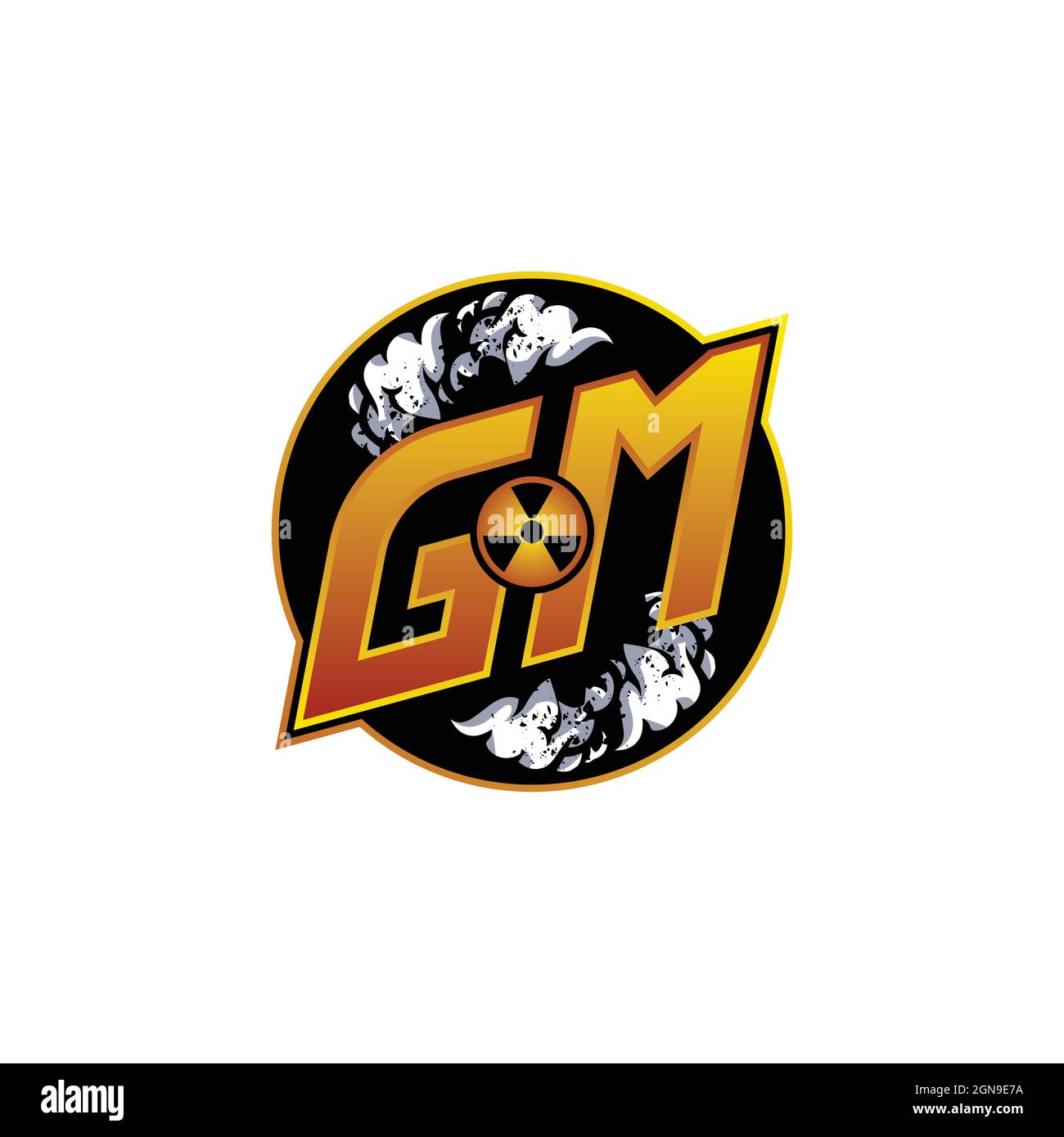 GL Logo monogram with Skull Shape designs template vector icon modern Stock Vector