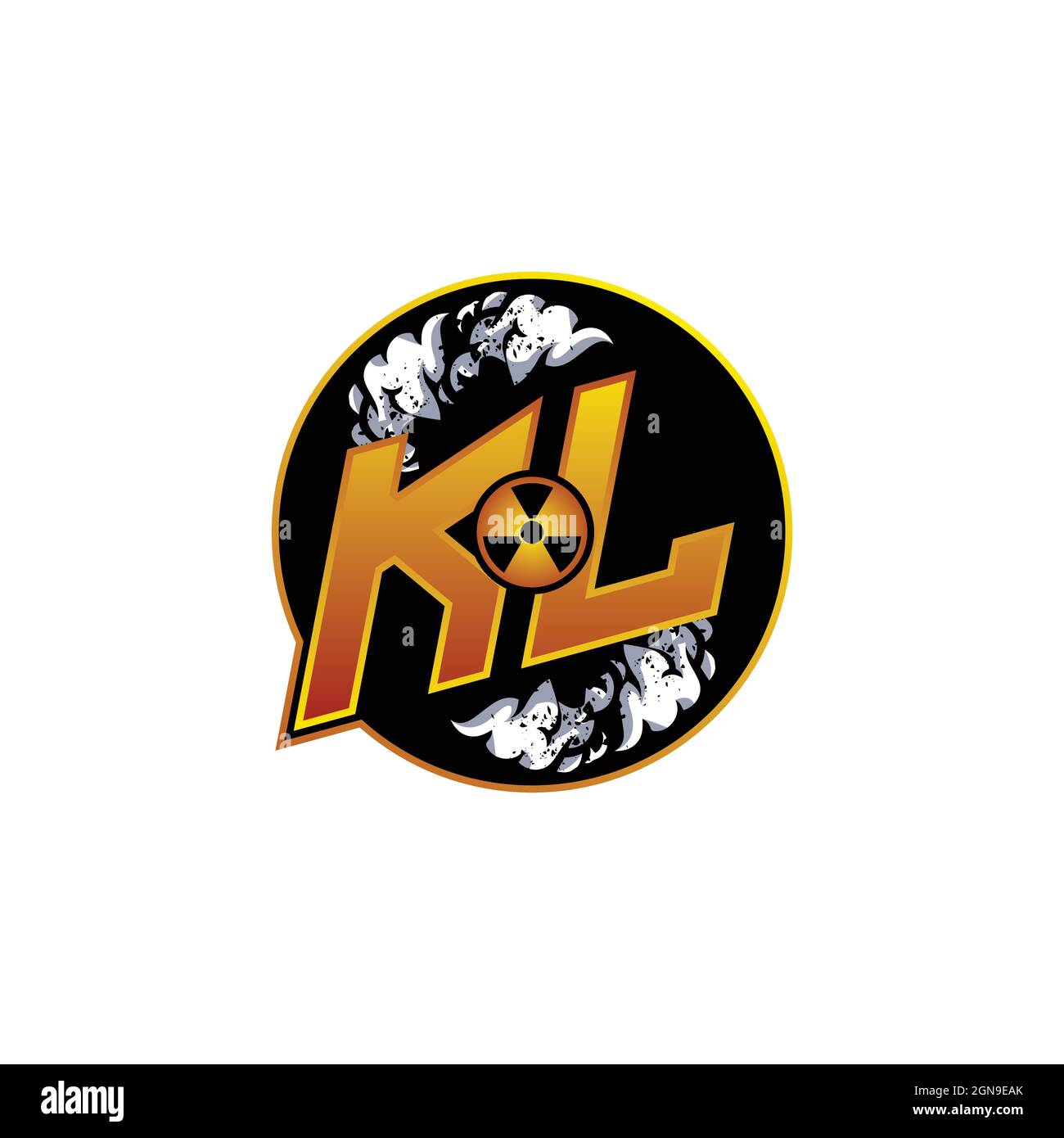 JK Logo monogram with Skull Shape designs template vector icon modern Stock Vector