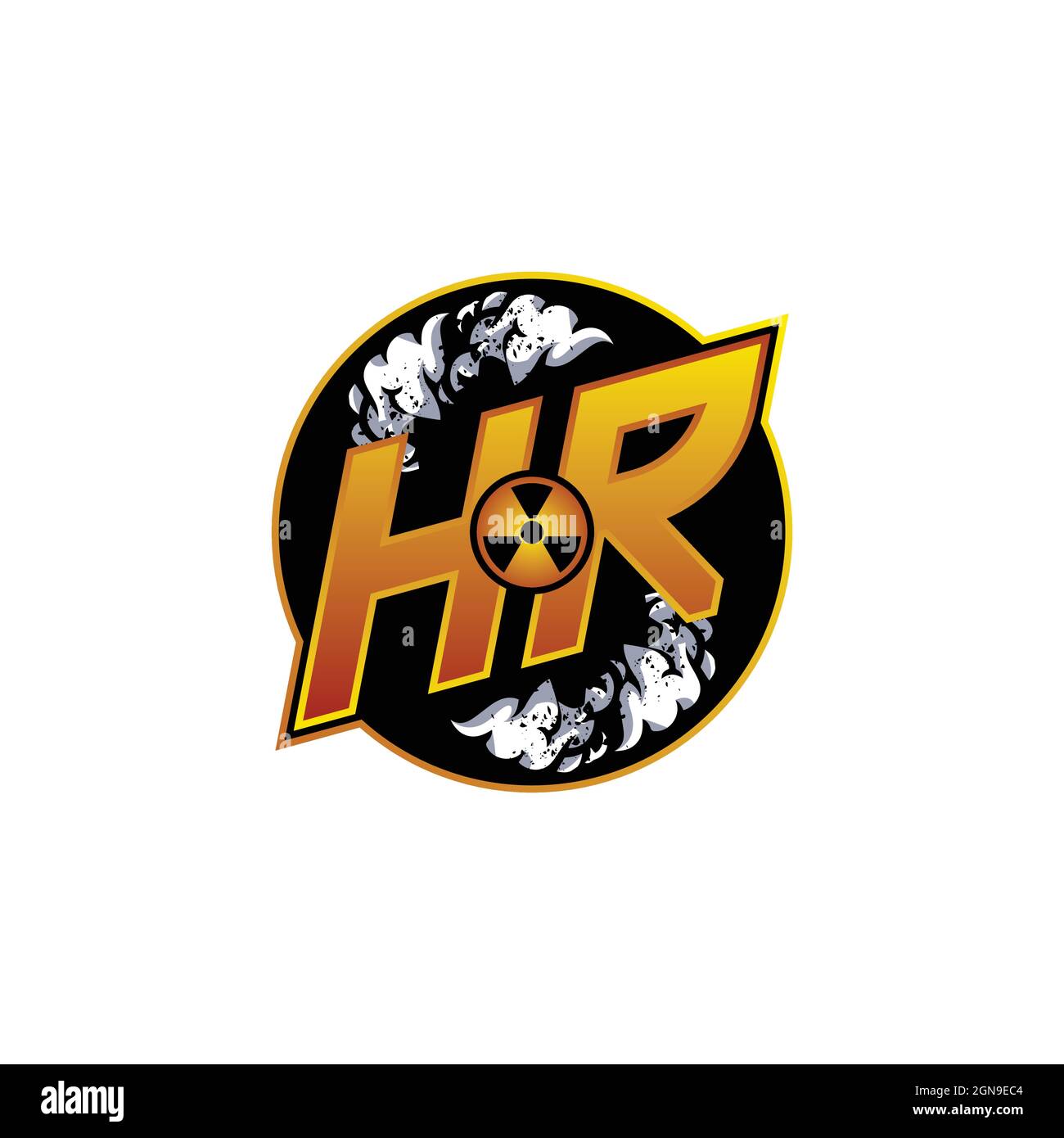 HS Logo monogram with Skull Shape designs template vector icon modern Stock Vector