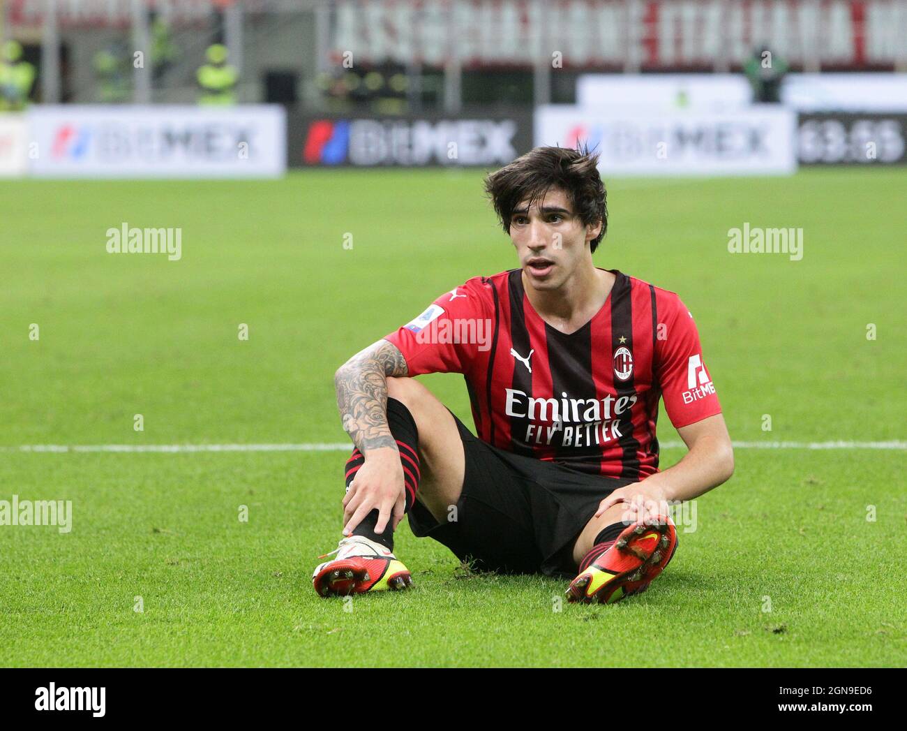 Milano, Italy. 22nd Sep, 2021. Sandro Tonali Serie A match between AC Milan  and Venezia FC at Stadio Giuseppe Meazza on September 22, 2021 in Milan,  Italy. Credit: Christian Santi/Alamy Live News