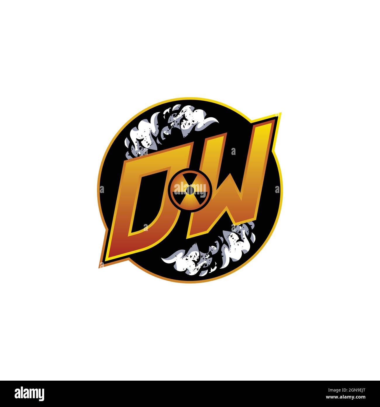 DY Logo monogram with Skull Shape designs template vector icon modern Stock Vector