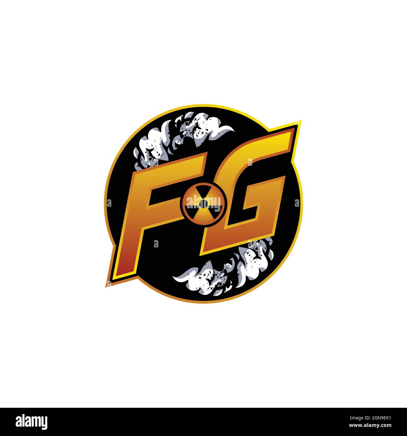 EG Logo monogram with Skull Shape designs template vector icon modern Stock Vector