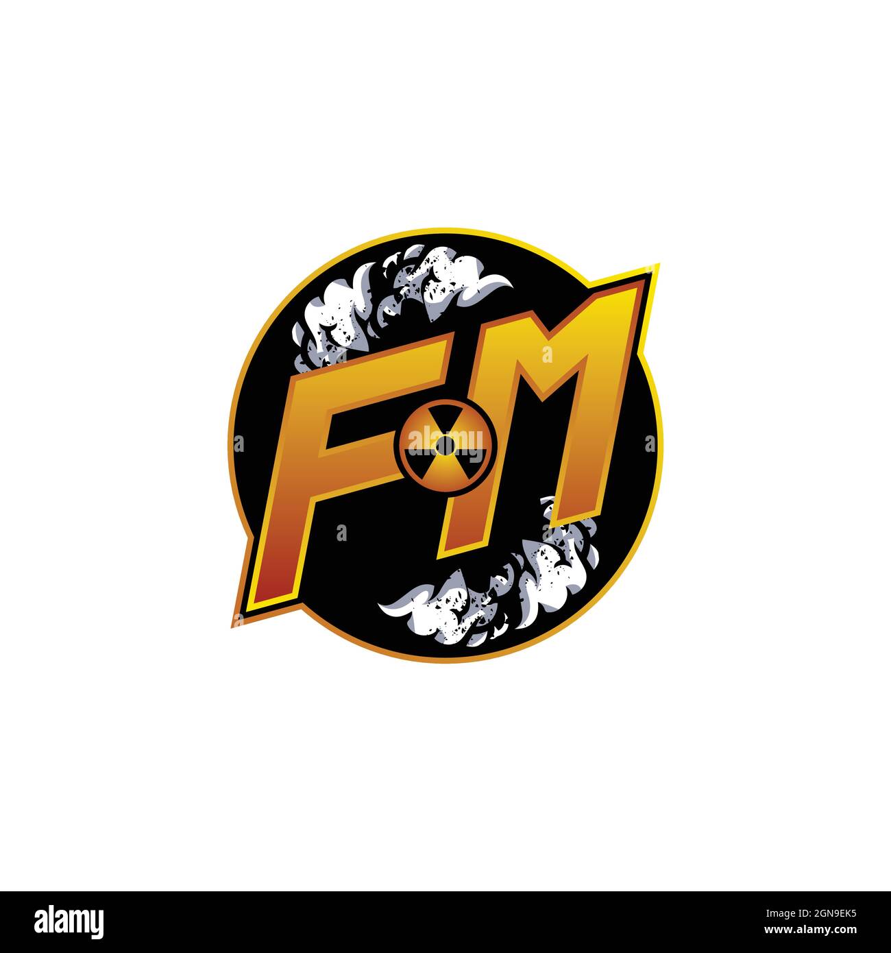 EL Logo monogram with Skull Shape designs template vector icon modern Stock Vector