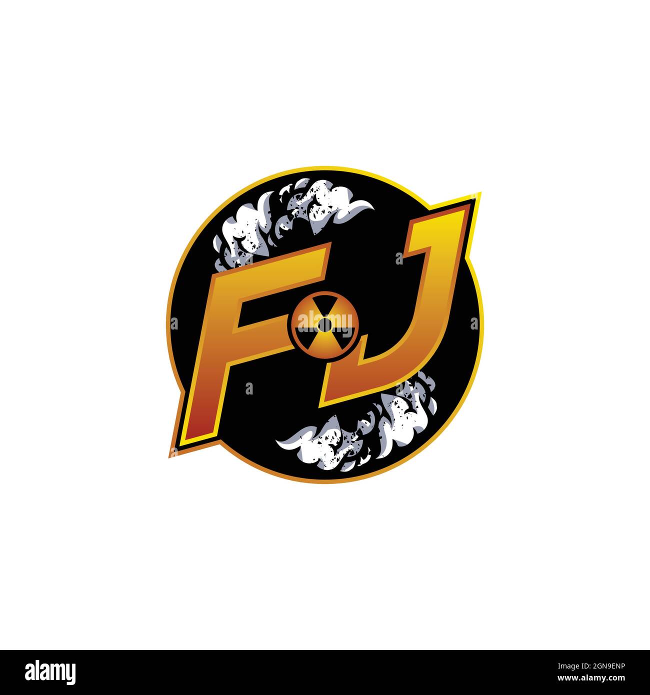 EI Logo monogram with Skull Shape designs template vector icon modern Stock Vector