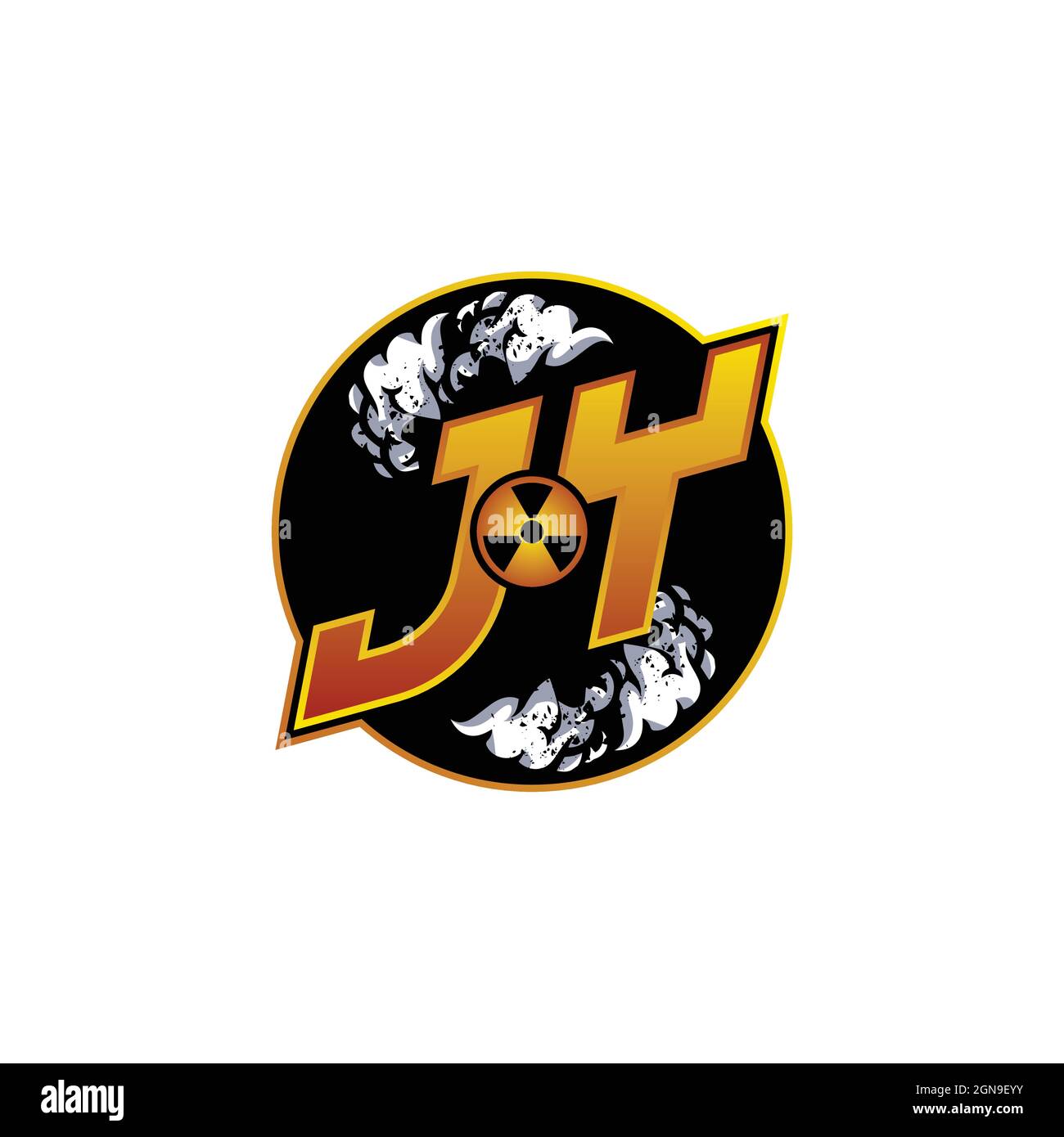 IT Logo monogram with Skull Shape designs template vector icon modern Stock Vector